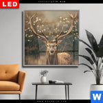 Wechselmotiv Dia Magischer Hirsch Im Waldrand Quadrat Produktvorschau mit dem Bild Magischer Hirsch im Waldrand im Format Quadrat.