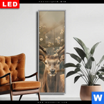 Wechselmotiv Dia Magischer Hirsch Im Waldrand Schmal Produktvorschau mit dem Bild Magischer Hirsch im Waldrand im Format Schmal.