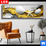 Wechselmotiv Dia Maritime Muschel Kunst Panorama Produktvorschau mit dem Bild Maritime Muschel-Kunst im Format Panorama.