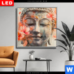 Wechselmotiv Dia Meditativer Buddha In Blumen Quadrat Produktvorschau mit dem Bild Meditativer Buddha in Blumen im Format Quadrat.