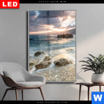 Wechselmotiv Dia Meeresrauschen Bei Sonnenuntergang Hochformat Produktvorschau mit dem Bild Meeresrauschen bei Sonnenuntergang im Format Hochformat.