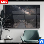 Wechselmotiv Dia Milchstrasse Ueber Einem Holzweg Querformat Produktvorschau mit dem Bild Milchstraße über einem Holzweg im Format Querformat.