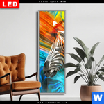 Wechselmotiv Dia Modernes Buntes Zebra Schmal Produktvorschau mit dem Bild Modernes Buntes Zebra im Format Schmal.