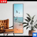 Wechselmotiv Dia Moewen Am Strand Schmal Produktvorschau mit dem Bild Möwen am Strand im Format Schmal.