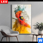 Wechselmotiv Dia Mohnblume Im Farbnebel Hochformat Produktvorschau mit dem Bild Mohnblume im Farbnebel im Format Hochformat.