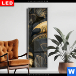 Wechselmotiv Dia Monstera Und Tukan Gold Schmal Produktvorschau mit dem Bild Monstera und Tukan Gold im Format Schmal.