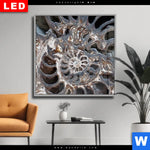 Wechselmotiv Dia Muschel Fossil No 3 Quadrat Produktvorschau mit dem Bild Muschel Fossil No. 3 im Format Quadrat.