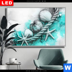 Wechselmotiv Dia Muscheln Meereszauber In Tuerkis Querformat Produktvorschau mit dem Bild Muscheln-Meereszauber in Türkis im Format Querformat.