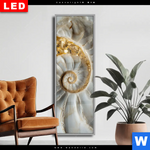 Wechselmotiv Dia Muschelspirale Mit Gold Schmal Produktvorschau mit dem Bild Muschelspirale mit Gold im Format Schmal.