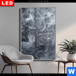 Wechselmotiv Dia Mystischer Hirsch Im Nebel Hochformat Produktvorschau mit dem Bild Mystischer Hirsch im Nebel im Format Hochformat.