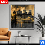 Wechselmotiv Dia Nachtleuchten Ueber Manhattan Quadrat Produktvorschau mit dem Bild Nachtleuchten über Manhattan im Format Quadrat.