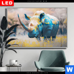 Wechselmotiv Dia Nashorn Farben Der Wildness Querformat Produktvorschau mit dem Bild Nashorn - Farben der Wildness im Format Querformat.