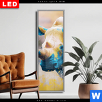 Wechselmotiv Dia Nashorn Farben Der Wildness Schmal Produktvorschau mit dem Bild Nashorn - Farben der Wildness im Format Schmal.