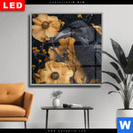 Wechselmotiv Dia Naturbild Rabe Blueten Quadrat Produktvorschau mit dem Bild Naturbild - Rabe & Blüten im Format Quadrat.