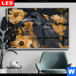 Wechselmotiv Dia Naturbild Rabe Blueten Querformat Produktvorschau mit dem Bild Naturbild - Rabe & Blüten im Format Querformat.