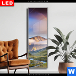 Wechselmotiv Dia Nebel Und Regenbogen Zwischen Den Bergen Schmal Produktvorschau mit dem Bild Nebel und Regenbogen zwischen den Bergen im Format Schmal.