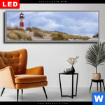 Wechselmotiv Dia Nordsee Leuchtturm Panorama Produktvorschau mit dem Bild Nordsee Leuchtturm im Format Panorama.