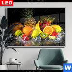 Wechselmotiv Dia Obst In Spritzendem Wasser Querformat Produktvorschau mit dem Bild Obst-in spritzendem Wasser im Format Querformat.