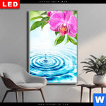 Wechselmotiv Dia Orchidee Wassertropfen Hochformat Produktvorschau mit dem Bild Orchidee & Wassertropfen im Format Hochformat.