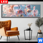 Wechselmotiv Dia Orchideenblueten In Pastell Panorama Produktvorschau mit dem Bild Orchideenblüten in Pastell im Format Panorama.