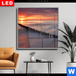 Wechselmotiv Dia Ostsee Sonnenuntergang Quadrat Produktvorschau mit dem Bild Ostsee Sonnenuntergang im Format Quadrat.