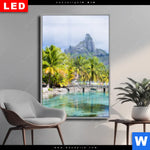 Wechselmotiv Dia Palmen Berg Auf Insel Hochformat Produktvorschau mit dem Bild Palmen & Berg auf Insel im Format Hochformat.