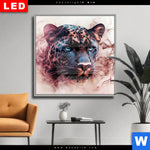 Wechselmotiv Dia Panther Im Farbenspiel Quadrat Produktvorschau mit dem Bild Panther im Farbenspiel im Format Quadrat.