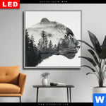 Wechselmotiv Dia Panther Natur Im Schatten Quadrat Produktvorschau mit dem Bild Panther - Natur im Schatten im Format Quadrat.