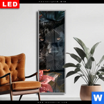 Wechselmotiv Dia Panther Und Rote Blueten Schmal Produktvorschau mit dem Bild Panther und rote Blüten im Format Schmal.