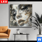 Wechselmotiv Dia Paola Portraet Mit Schmetterlingen Quadrat Produktvorschau mit dem Bild Paola - Porträt mit Schmetterlingen im Format Quadrat.