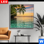 Wechselmotiv Dia Paradiesische Insel Quadrat Produktvorschau mit dem Bild Paradiesische Insel im Format Quadrat.