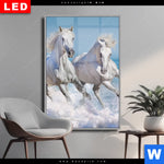 Wechselmotiv Dia Pferdeherde Am Strand Hochformat Produktvorschau mit dem Bild Pferdeherde am Strand im Format Hochformat.