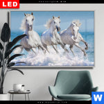 Wechselmotiv Dia Pferdeherde Am Strand Querformat Produktvorschau mit dem Bild Pferdeherde am Strand im Format Querformat.