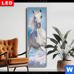 Wechselmotiv Dia Pferdeherde Am Strand Schmal Produktvorschau mit dem Bild Pferdeherde am Strand im Format Schmal.