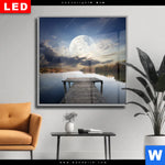 Wechselmotiv Dia Pier Am Fluss Quadrat Produktvorschau mit dem Bild Pier am Fluss im Format Quadrat.