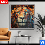 Wechselmotiv Dia Pop Art Leo Quadrat Produktvorschau mit dem Bild Pop Art Leo im Format Quadrat.