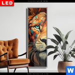 Wechselmotiv Dia Pop Art Leo Schmal Produktvorschau mit dem Bild Pop Art Leo im Format Schmal.