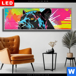 Wechselmotiv Dia Pop Art Panther Panorama Produktvorschau mit dem Bild Pop Art Panther im Format Panorama.