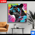 Wechselmotiv Dia Pop Art Panther Quadrat Produktvorschau mit dem Bild Pop Art Panther im Format Quadrat.
