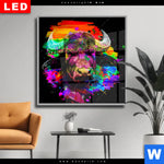 Wechselmotiv Dia Pop Art Stier Quadrat Produktvorschau mit dem Bild Pop Art Stier im Format Quadrat.