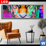 Wechselmotiv Dia Pop Art Tiger No 2 Panorama Produktvorschau mit dem Bild Pop Art Tiger No. 2 im Format Panorama.