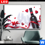 Wechselmotiv Dia Romantik Mit Rotwein Querformat Produktvorschau mit dem Bild Romantik mit Rotwein im Format Querformat.