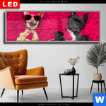 Wechselmotiv Dia Romantik Mit Suessen Hunden Panorama Produktvorschau mit dem Bild Romantik mit süßen Hunden im Format Panorama.