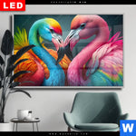 Wechselmotiv Dia Romantische Flamingos Querformat Produktvorschau mit dem Bild Romantische Flamingos im Format Querformat.