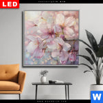 Wechselmotiv Dia Romantische Kirschblueten Quadrat Produktvorschau mit dem Bild Romantische Kirschblüten im Format Quadrat.