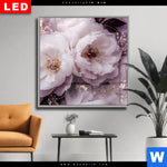 Wechselmotiv Dia Romantische Pfingstrosen Quadrat Produktvorschau mit dem Bild Romantische Pfingstrosen im Format Quadrat.