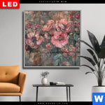 Wechselmotiv Dia Romantische Vintageblumen Quadrat Produktvorschau mit dem Bild Romantische Vintageblumen im Format Quadrat.