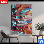 Wechselmotiv Dia Rote Und Smaragdgruene Blaetter Hochformat Produktvorschau mit dem Bild Rote und smaragdgrüne Blätter im Format Hochformat.