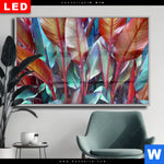 Wechselmotiv Dia Rote Und Smaragdgruene Blaetter Querformat Produktvorschau mit dem Bild Rote und smaragdgrüne Blätter im Format Querformat.