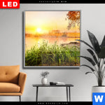 Wechselmotiv Dia Ruhiger Morgen Am See Quadrat Produktvorschau mit dem Bild Ruhiger Morgen am See im Format Quadrat.